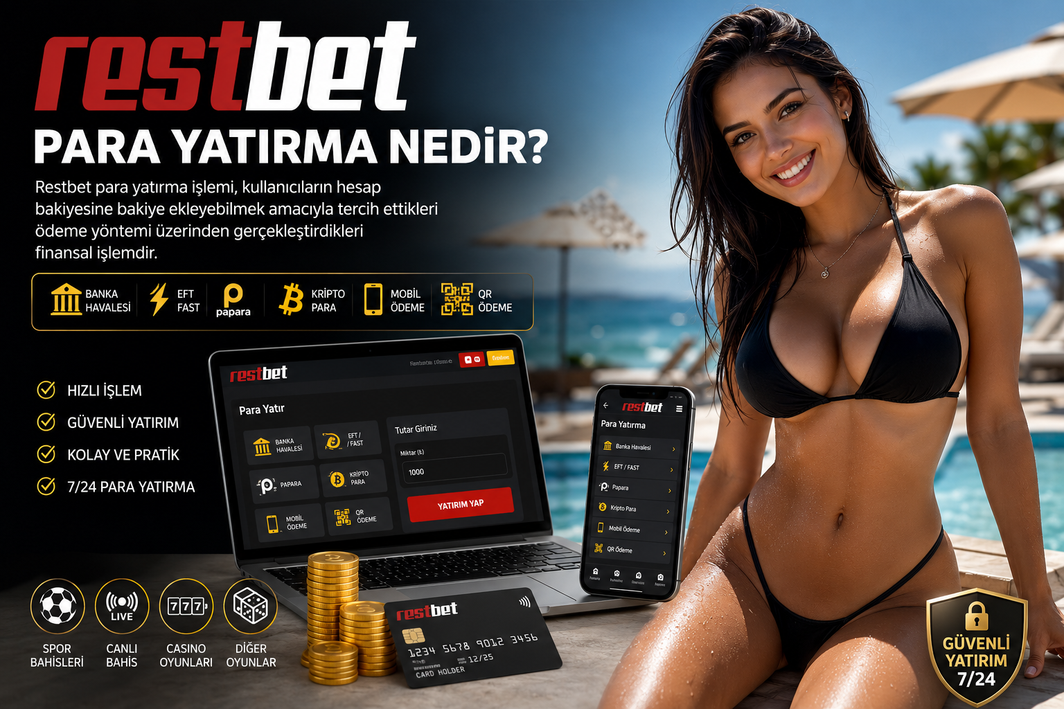 Restbet, Restbet Giriş ve Güncel Adresi 15 restbet para yatırma seçenekleri, restbet para yatırma işlemleri