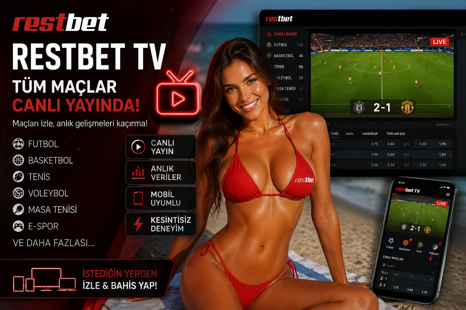 Restbet, Restbet Giriş ve Güncel Adresi 19 restbet tv izle, restizle, restbet canlı izle